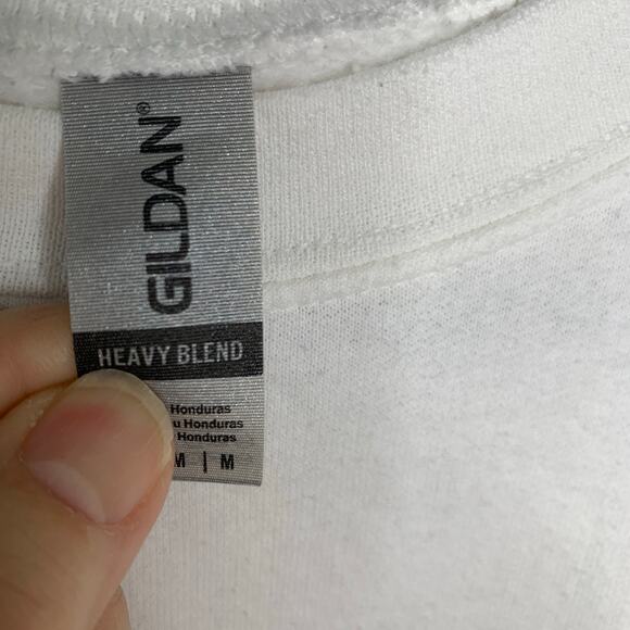 Even a bad Day is just 24 Hours White Crewneck Green Graphic Sz Medium - Picture 4 of 5